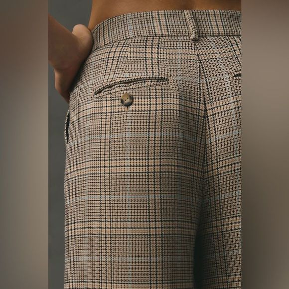 Anthropologie Plaid Wide-Leg Trousers | Size 10 - Picture 6 of 6